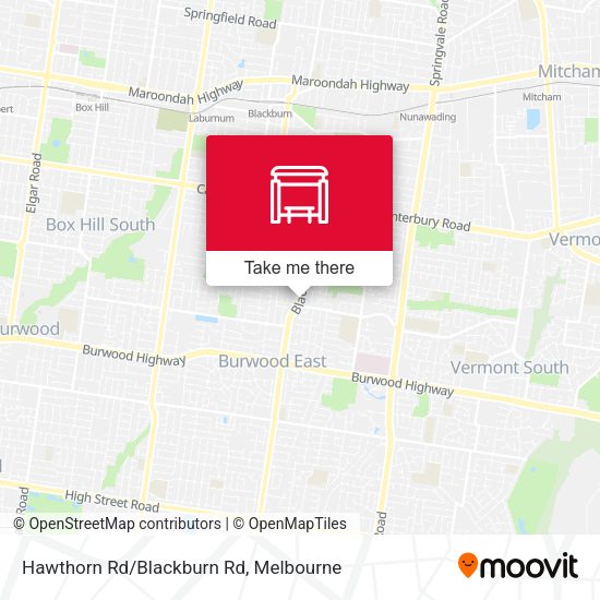 Hawthorn Rd/Blackburn Rd map