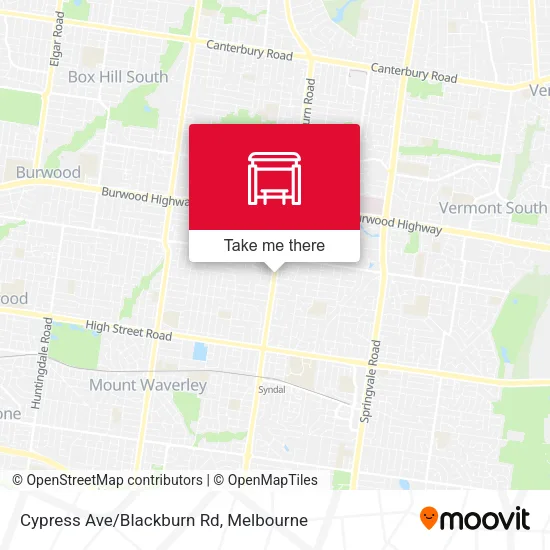 Cypress Ave/Blackburn Rd map