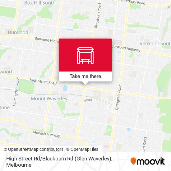 Mapa High Street Rd / Blackburn Rd (Glen Waverley)