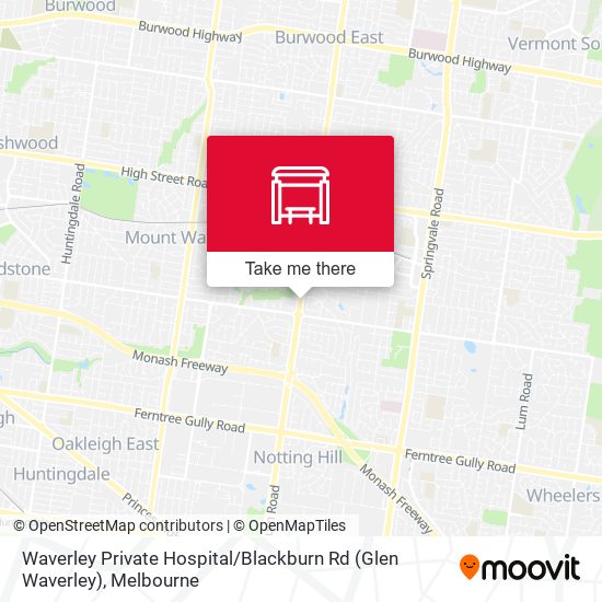 Waverley Private Hospital / Blackburn Rd (Glen Waverley) map