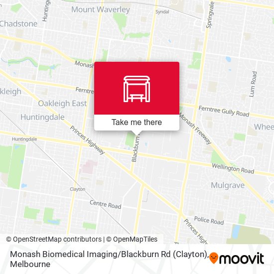 Monash Biomedical Imaging / Blackburn Rd (Clayton) map