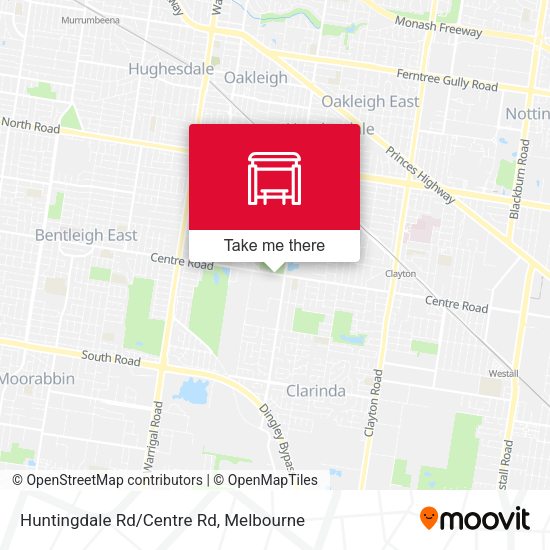Huntingdale Rd/Centre Rd map