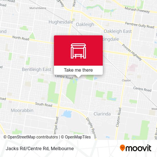 Jacks Rd/Centre Rd map