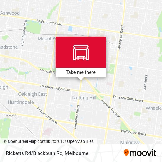 Ricketts Rd/Blackburn Rd map