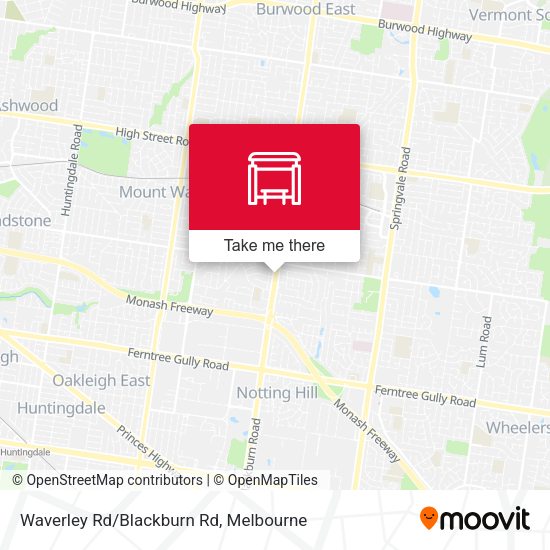 Waverley Rd/Blackburn Rd map