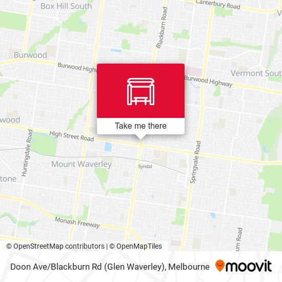 Doon Ave / Blackburn Rd (Glen Waverley) map