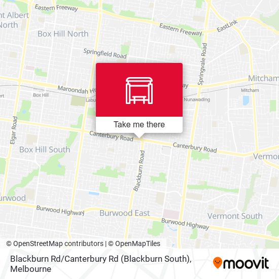 Blackburn Rd / Canterbury Rd (Blackburn South) map