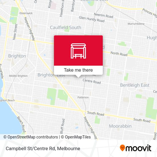 Campbell St/Centre Rd map