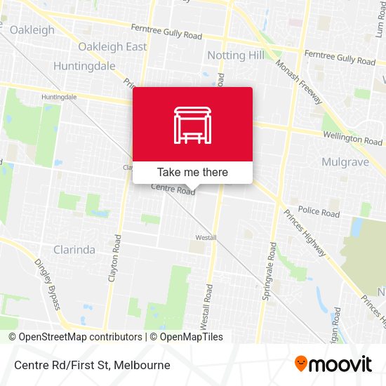Centre Rd/First St map