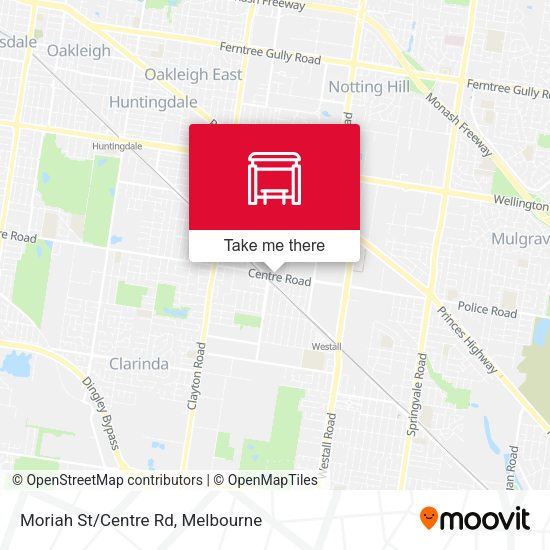 Moriah St/Centre Rd map