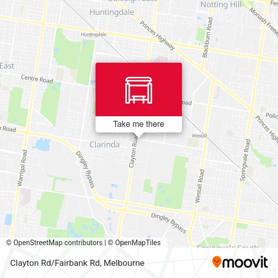 Clayton Rd/Fairbank Rd map