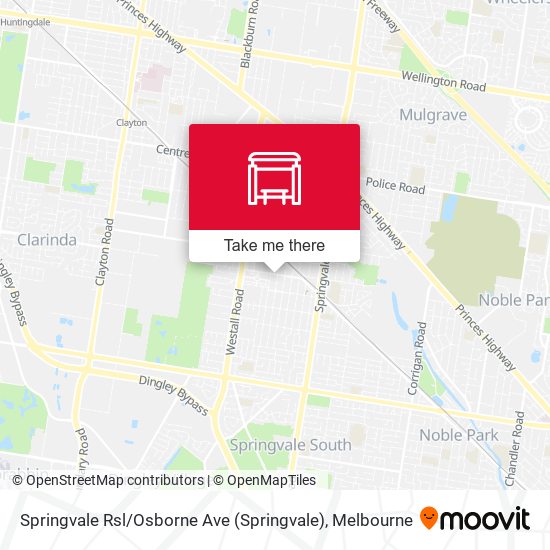 Mapa Springvale Rsl / Osborne Ave