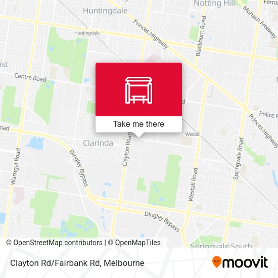 Clayton Rd/Fairbank Rd map
