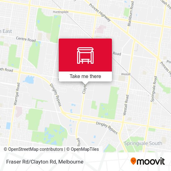 Fraser Rd/Clayton Rd map
