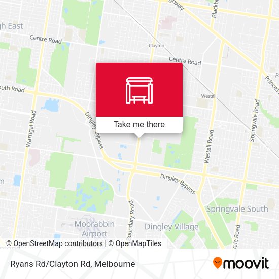 Ryans Rd/Clayton Rd map