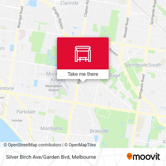 Silver Birch Ave/Garden Bvd map