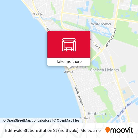 Edithvale Station / Station St map