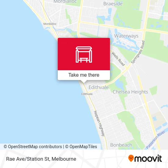 Mapa Rae Ave/Station St