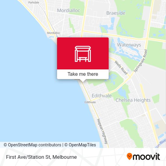 First Ave/Station St map