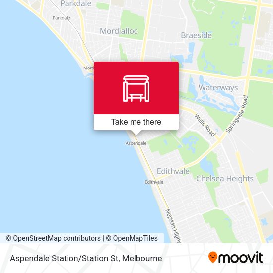 Aspendale Station/Station St map