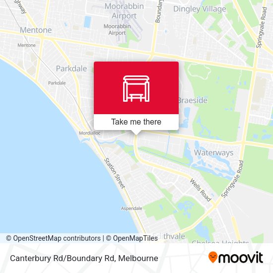Canterbury Rd/Boundary Rd map