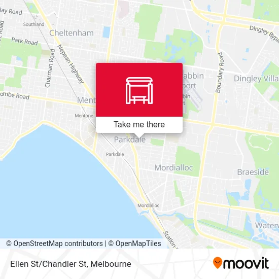 Mapa Ellen St/Chandler St