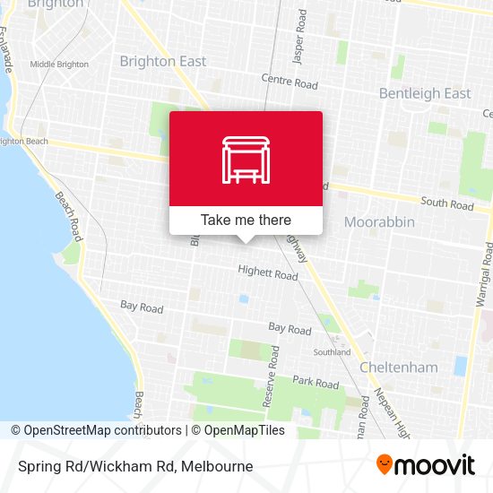 Spring Rd/Wickham Rd map