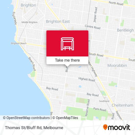 Thomas St/Bluff Rd map