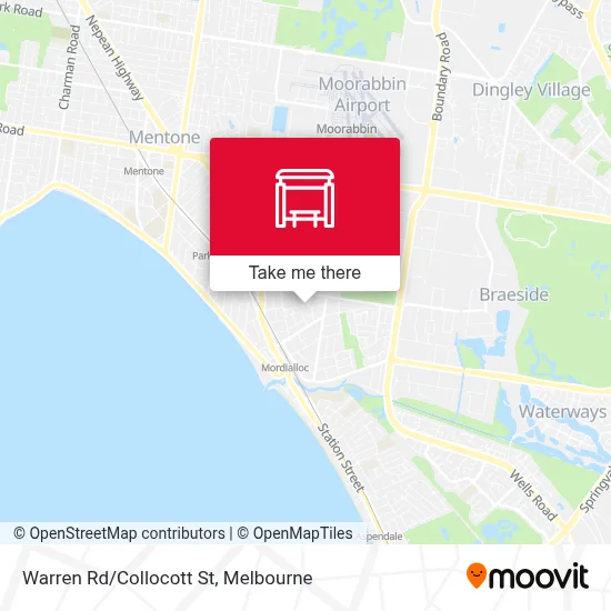 Mapa Warren Rd/Collocott St