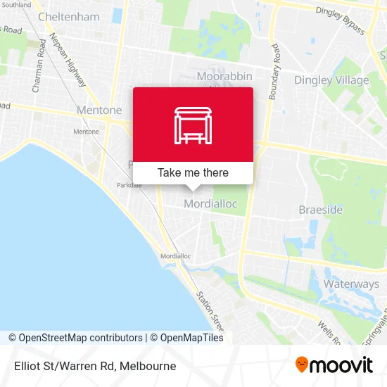 Mapa Elliot St/Warren Rd