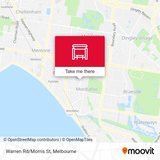 Warren Rd/Morris St map