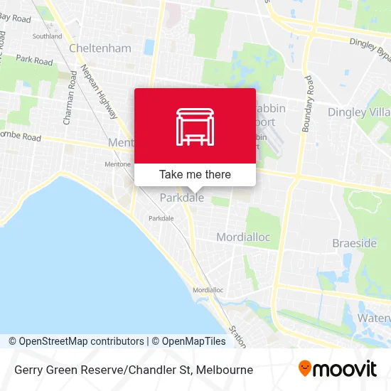 Mapa Gerry Green Reserve / Chandler St