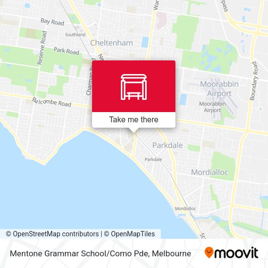 Mentone Grammar School / Como Pde map