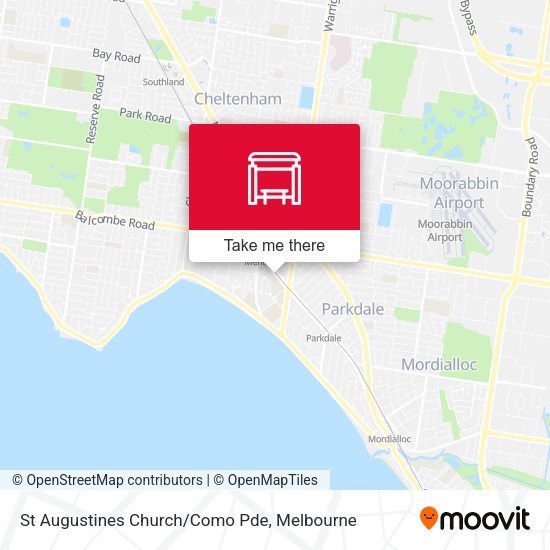 St Augustines Church/Como Pde map