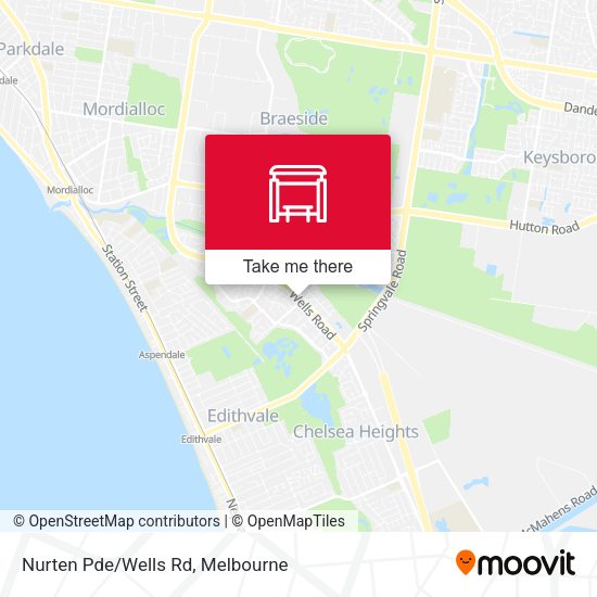 Nurten Pde/Wells Rd map