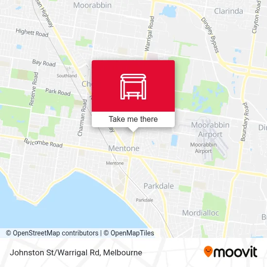 Mapa Johnston St/Warrigal Rd