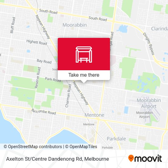 Axelton St/Centre Dandenong Rd map