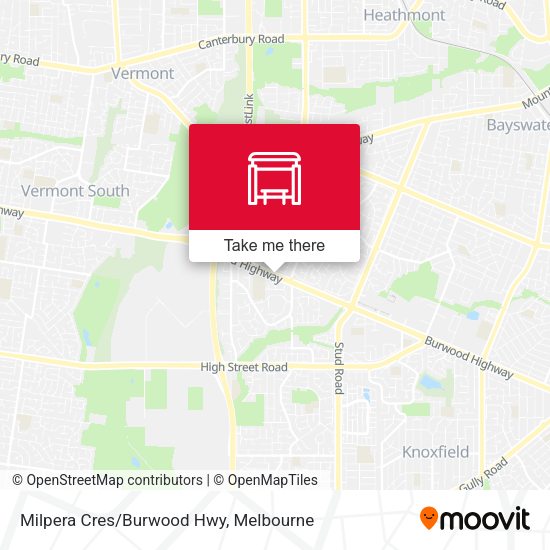 Milpera Cres/Burwood Hwy map