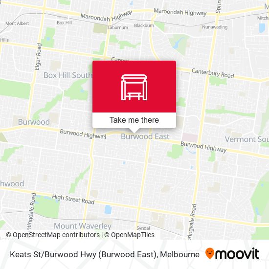 Mapa Keats St / Burwood Hwy (Burwood East)