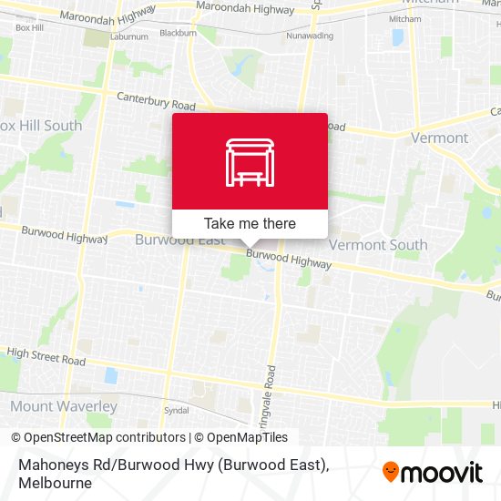 Mahoneys Rd / Burwood Hwy (Burwood East) map