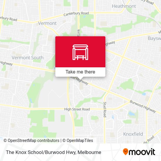 The Knox School/Burwood Hwy map