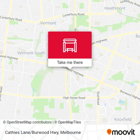 Cathies Lane/Burwood Hwy map