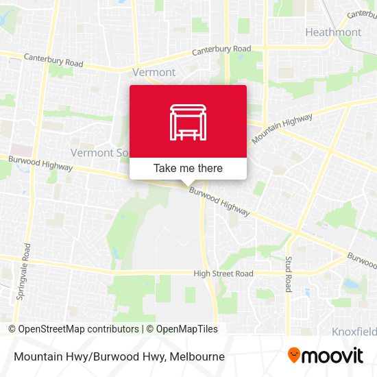 Mountain Hwy/Burwood Hwy map