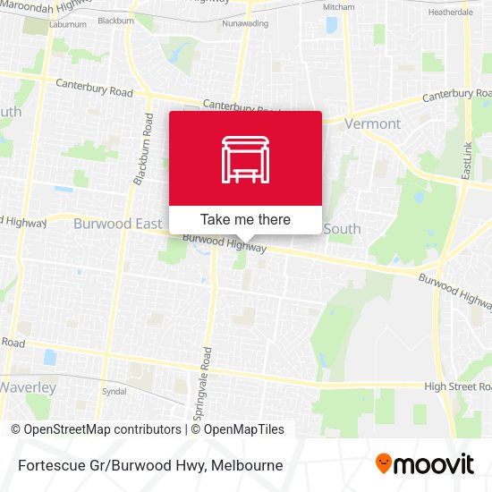 Fortescue Gr/Burwood Hwy map