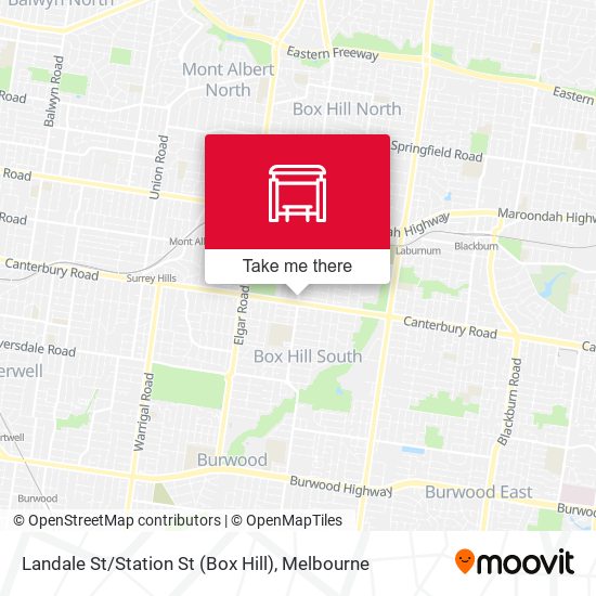 Landale St / Station St (Box Hill) map