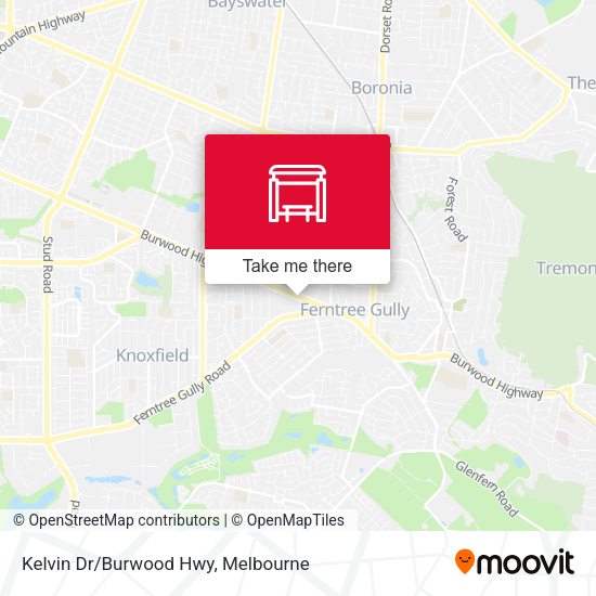 Kelvin Dr/Burwood Hwy map