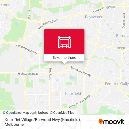 Knox Ret Village / Burwood Hwy (Knoxfield) map