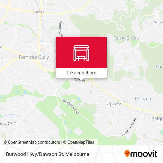 Burwood Hwy/Dawson St map