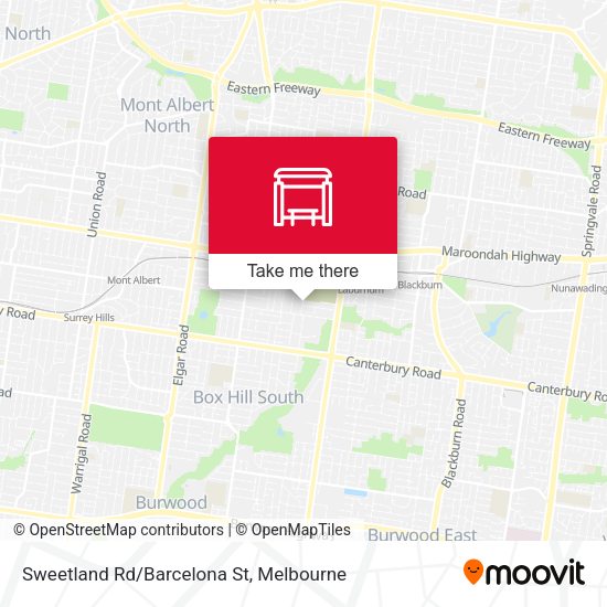 Sweetland Rd/Barcelona St map