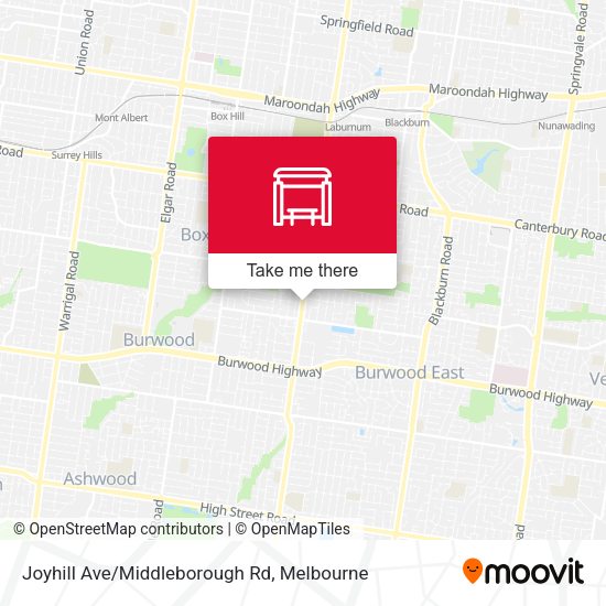 Joyhill Ave/Middleborough Rd map
